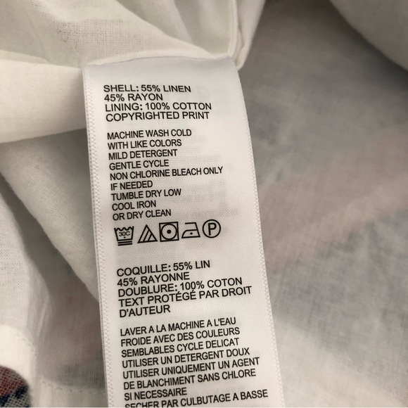 TOMMY Bahama Linen Rayon Sleeveless Bohemian Aztec Floral Dress Size Small - Picture 9 of 9